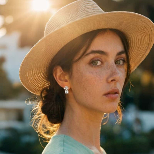 Elegant Blossom - Inspired Zircon Stud Earrings