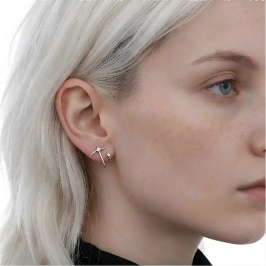 Non-Tarnish Star Ear Climbers | Durable Stainless Steel Jewelry