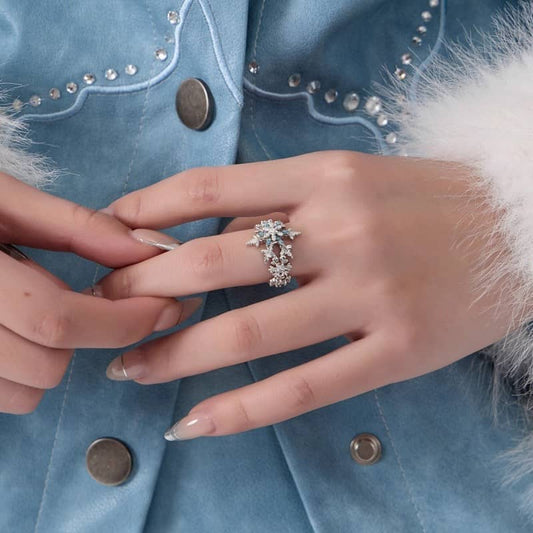 Mercury Snowflake Spinner Ring – Turn Your Anxiety Into Elegance