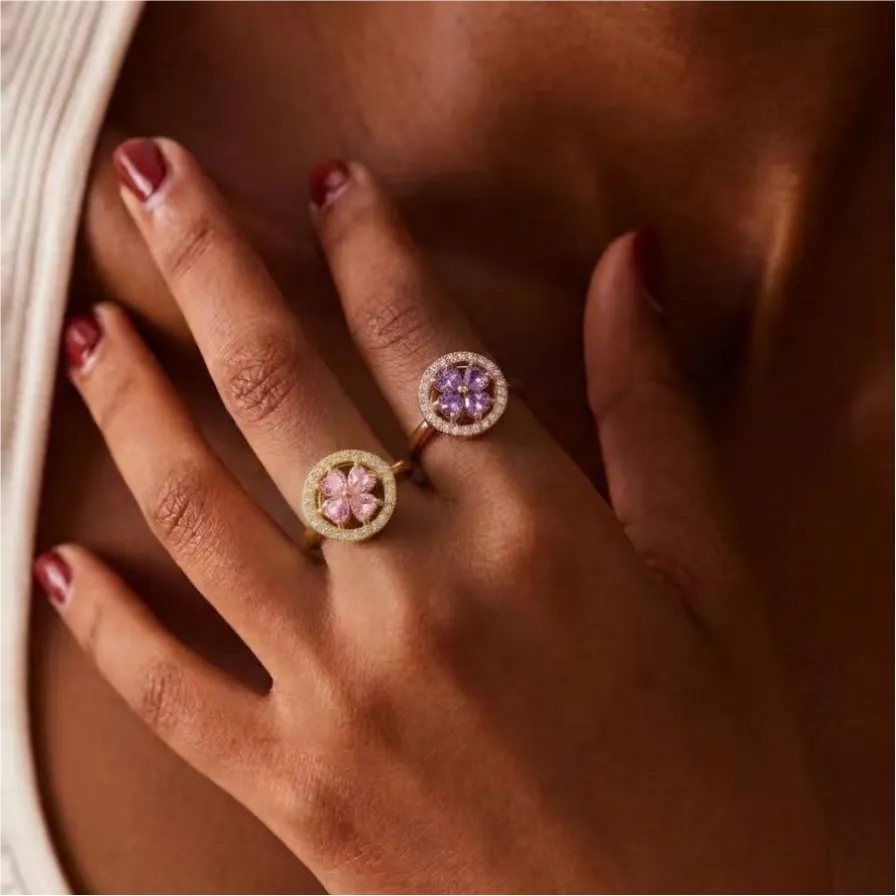 Lucky Clover Anxiety Spinner Ring