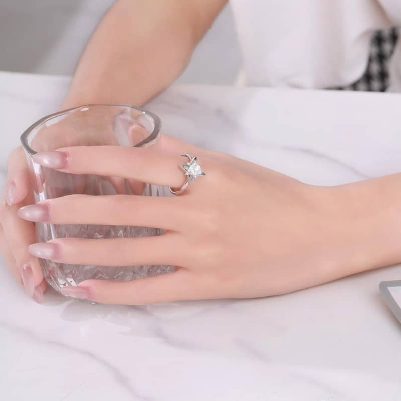 Star Stainless Steel Spinning Fidget Ring