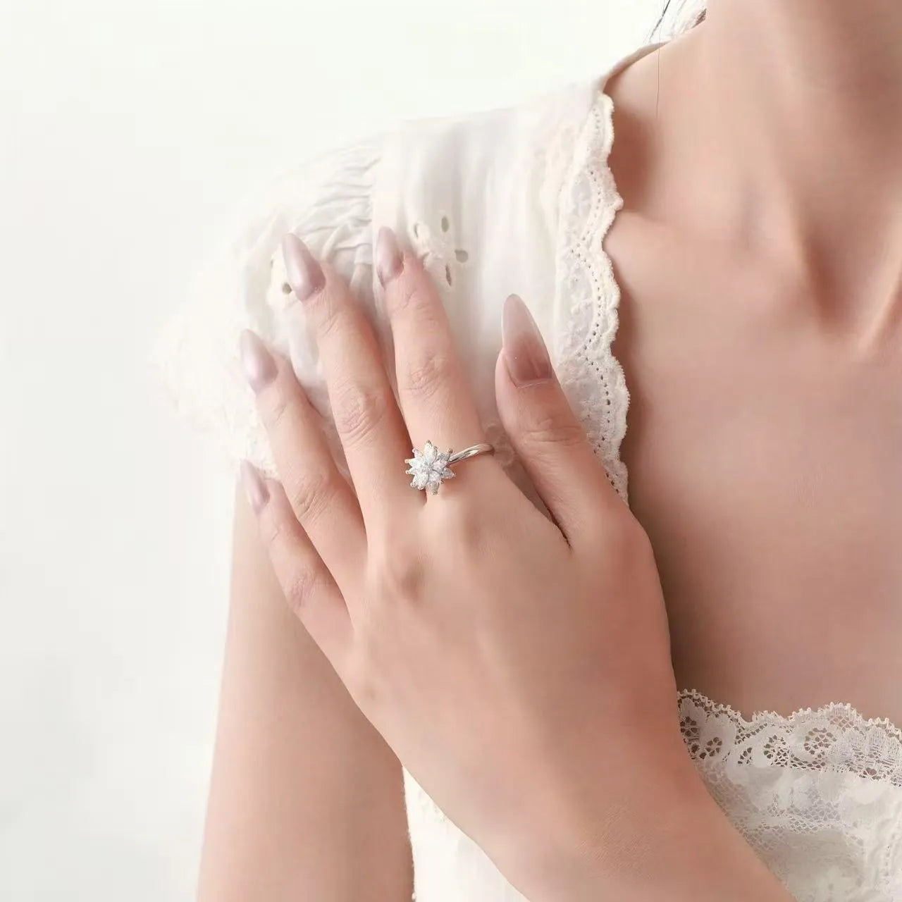 The Bloom in Motion | Stainless Steel Spinning Flower Fidget Ring