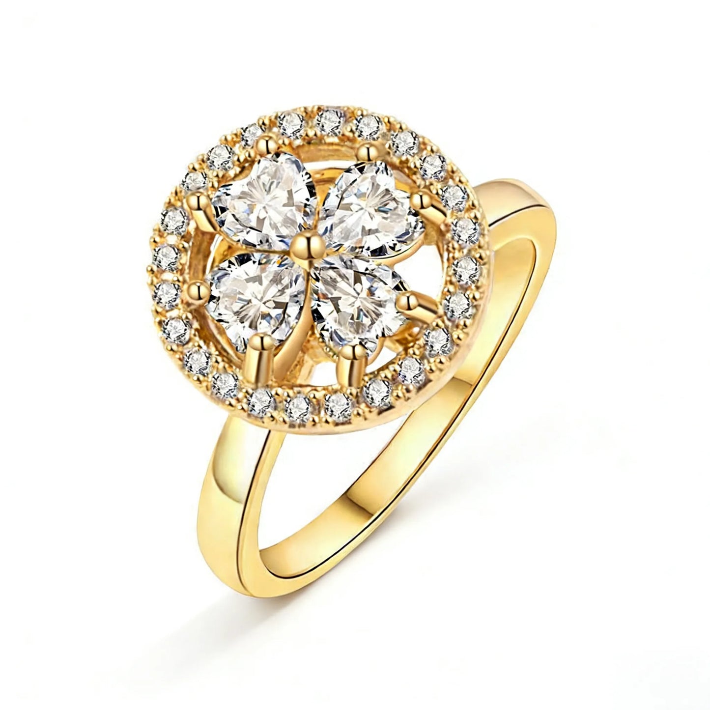 Lucky Clover Anxiety Spinner Ring