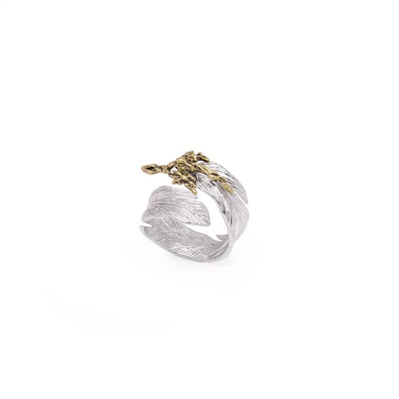 Divine Feather Ring Sacred Plume Mystical Jewelry