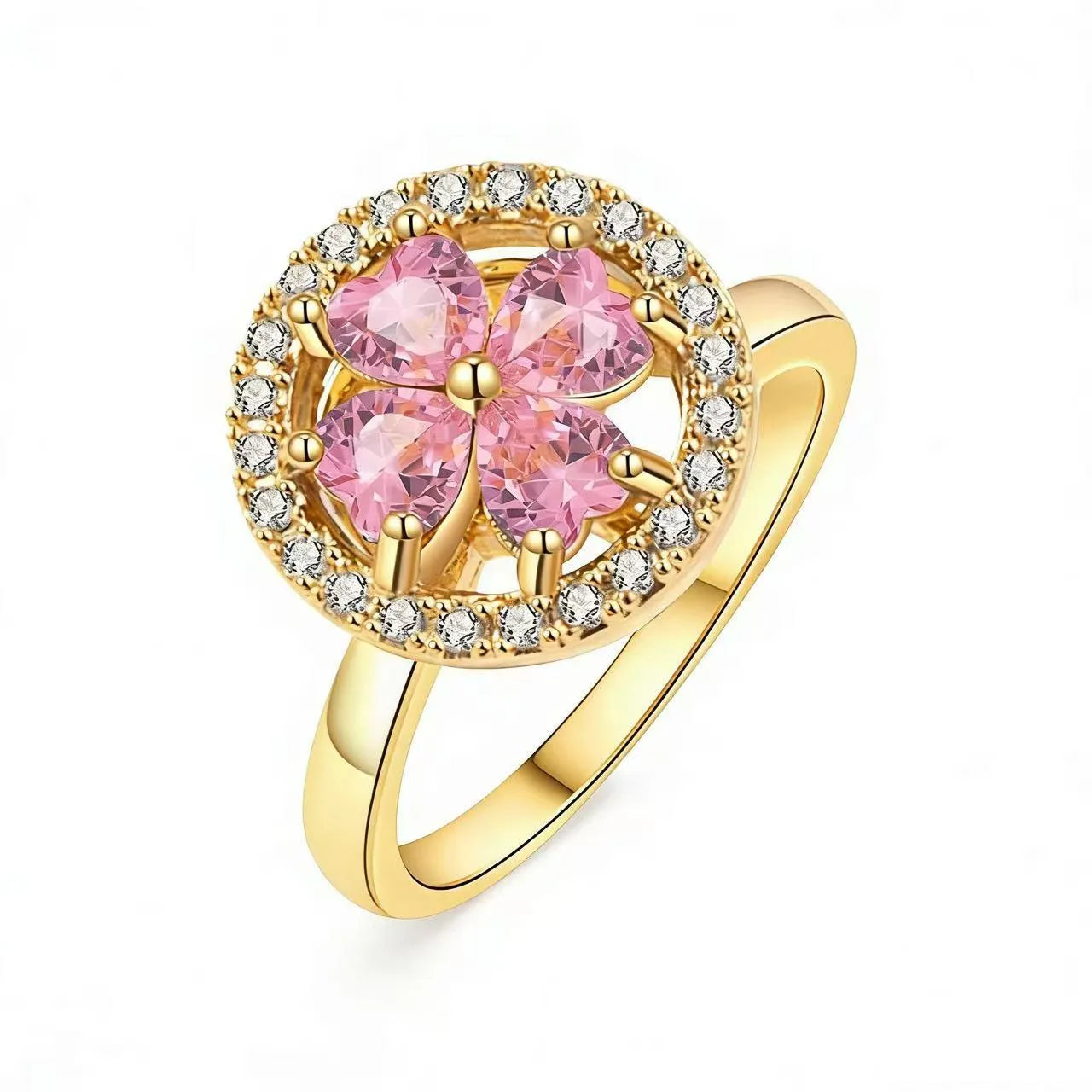 Lucky Clover Anxiety Spinner Ring
