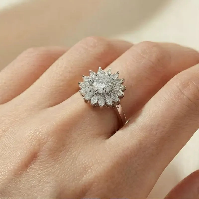 Sunflower Anxiety Spinner Ring
