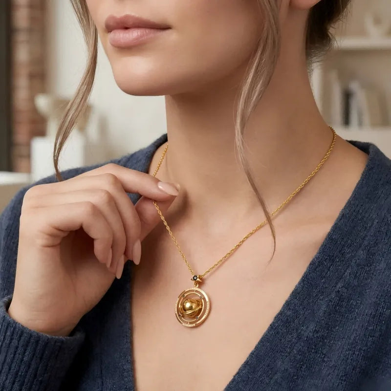 Celestial Orbit Spinner Necklace