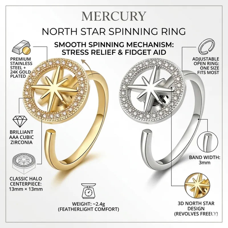 North Star Spinning Ring