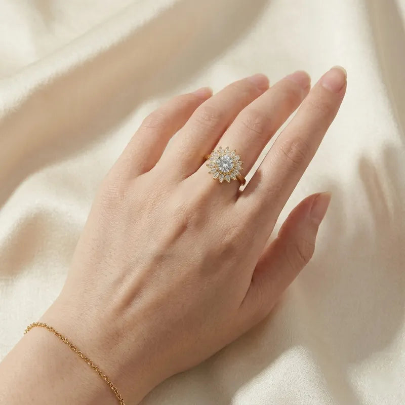 Sunflower Anxiety Spinner Ring