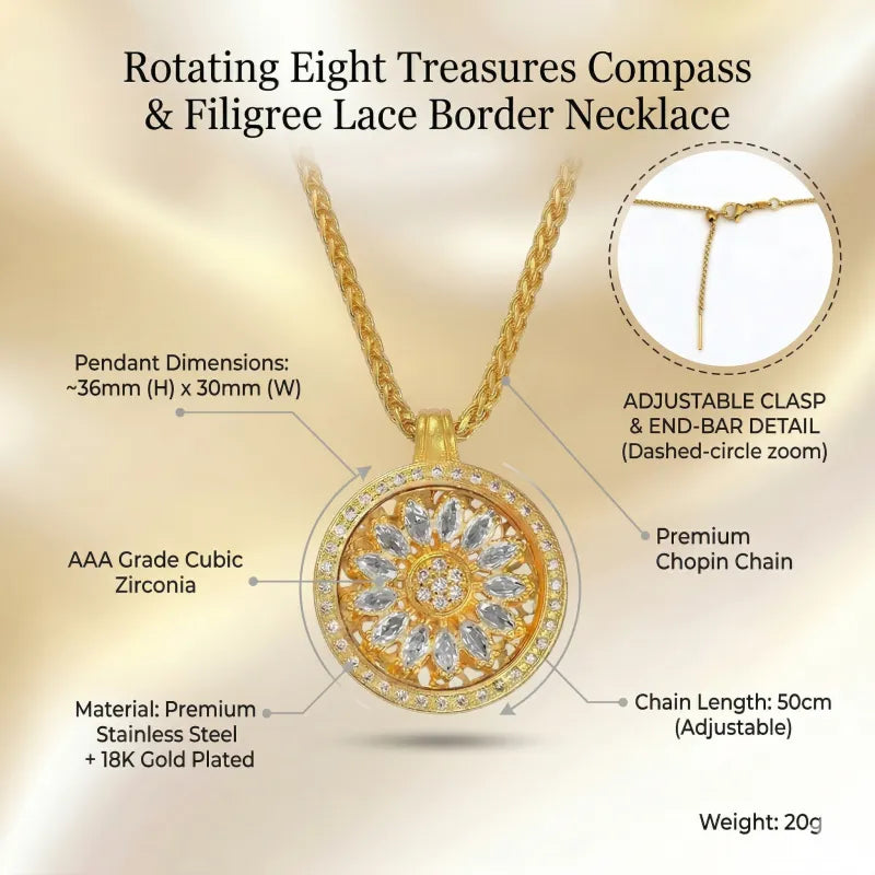 Radiant Spinning Sunflower Necklace