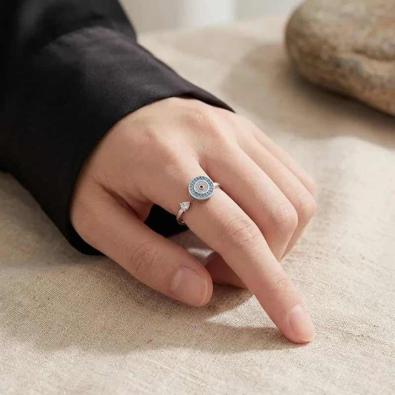 Evil Eye Spinning Fidget Ring