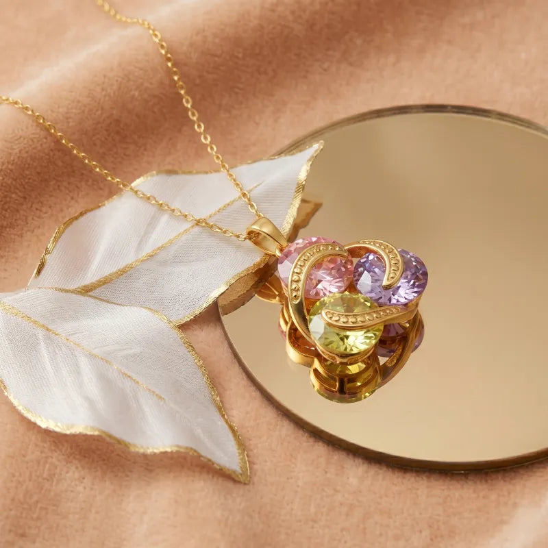 Trinity Rotating Crystal Necklace