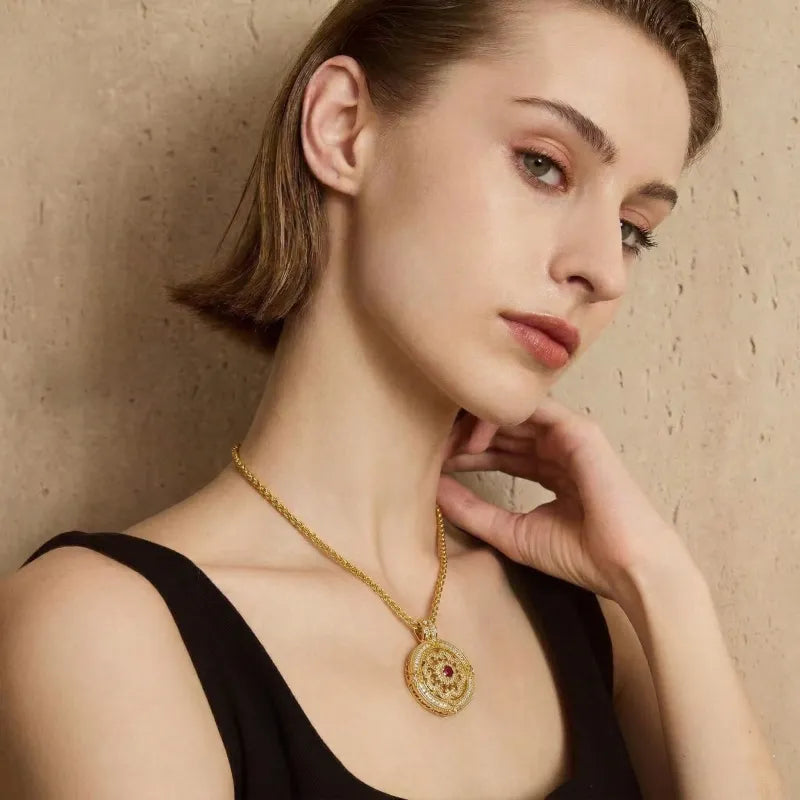 Rotating Fleur-de-lis Lucky Necklace