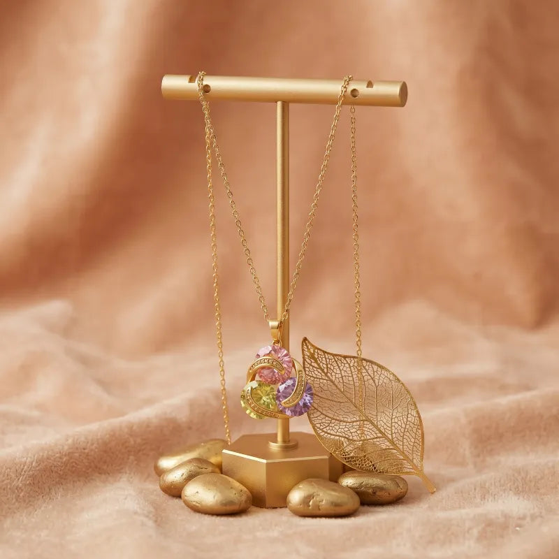 Trinity Rotating Crystal Necklace