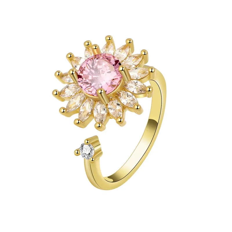 Sunflower Anxiety Spinner Ring
