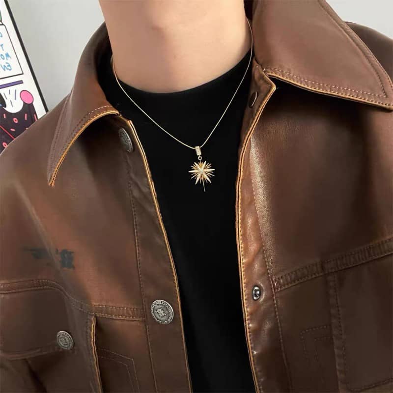 Waterproof Gold Starburst Necklace