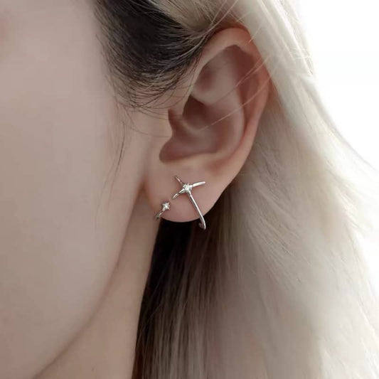 Non-Tarnish Star Ear Climbers | Durable Stainless Steel Jewelry