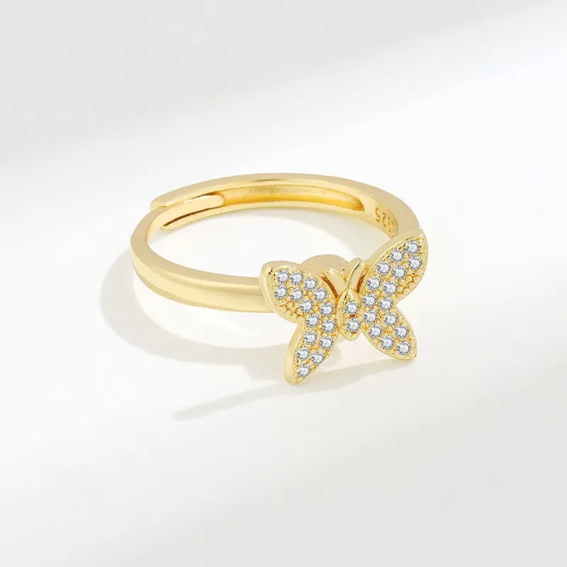 Spinning Butterfly Anxiety Ring