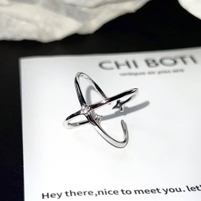 Celestial Cross Ring | Reversible & Adjustable Design