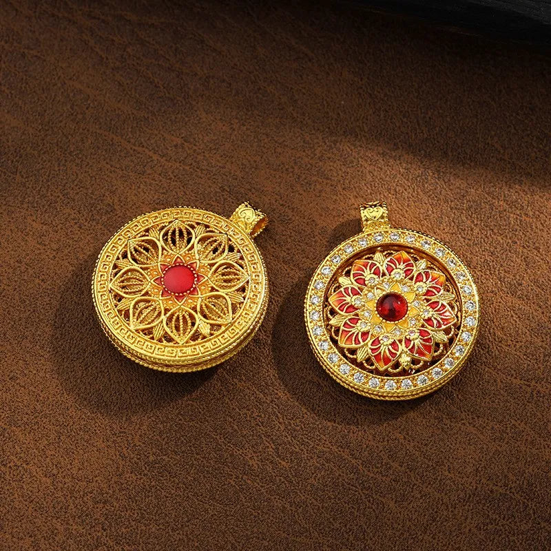 Lucky Lotus Rotating Necklace