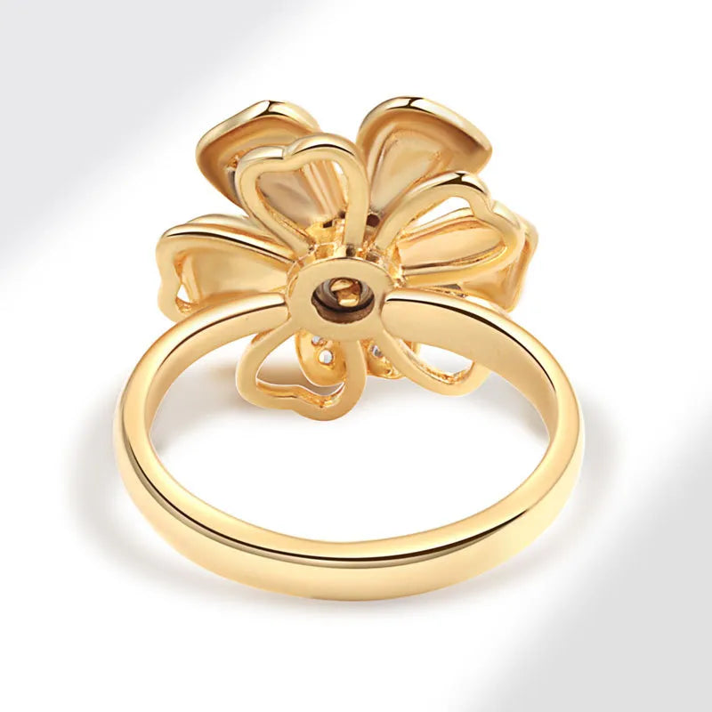 Sculpted Sunflower Fidget Ring