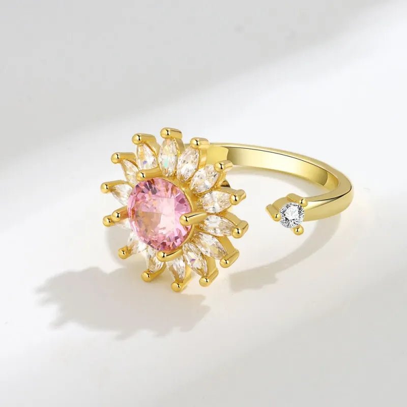 Sunflower Anxiety Spinner Ring