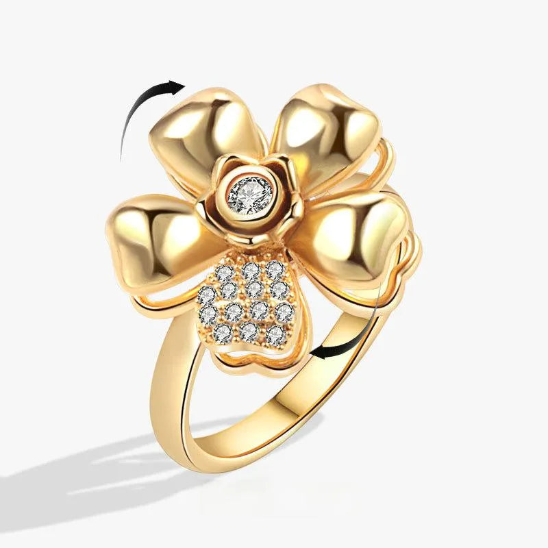 Sculpted Sunflower Fidget Ring