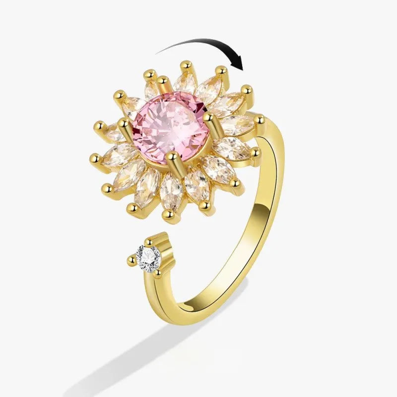 Sunflower Anxiety Spinner Ring