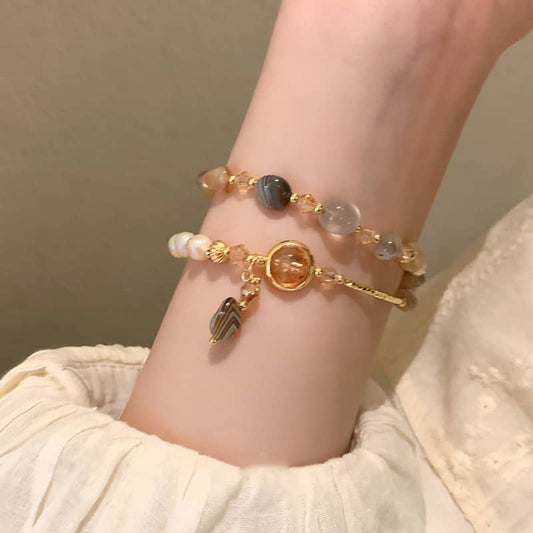 Ethereal Bead & Pearl Boho Bracelet