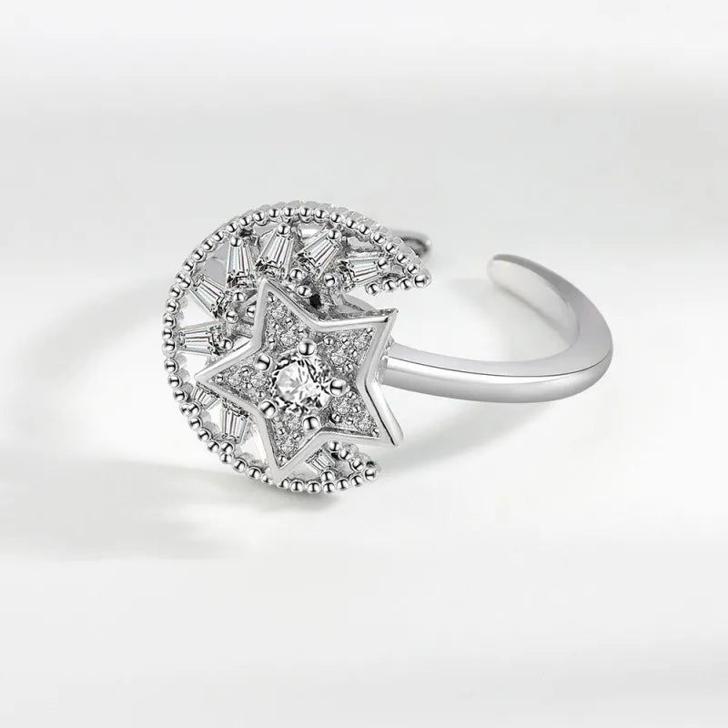 Luxury Starburst Spinning Anxiety Ring
