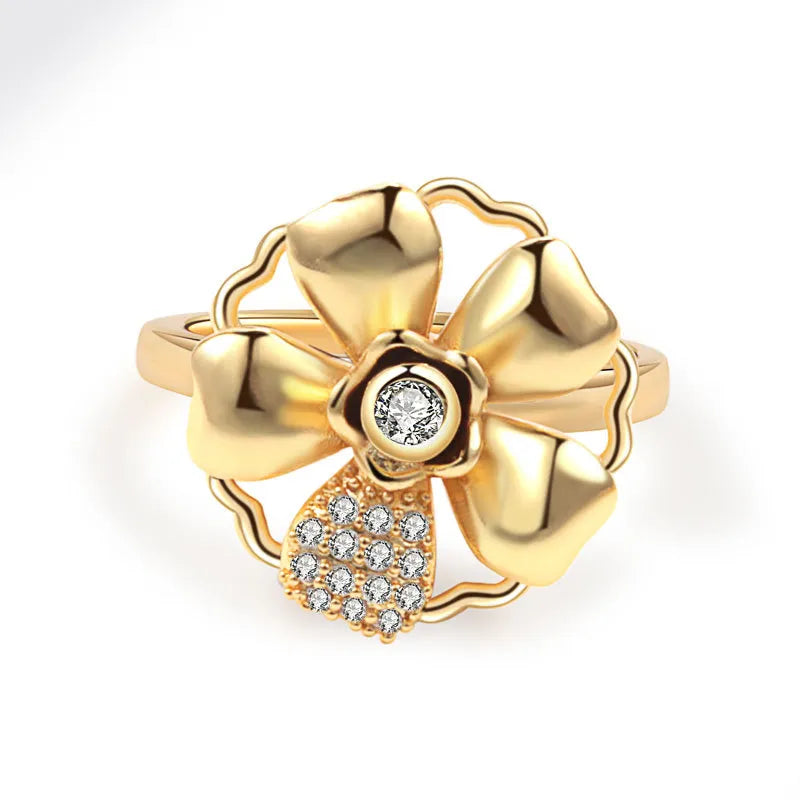 Sculpted Sunflower Fidget Ring