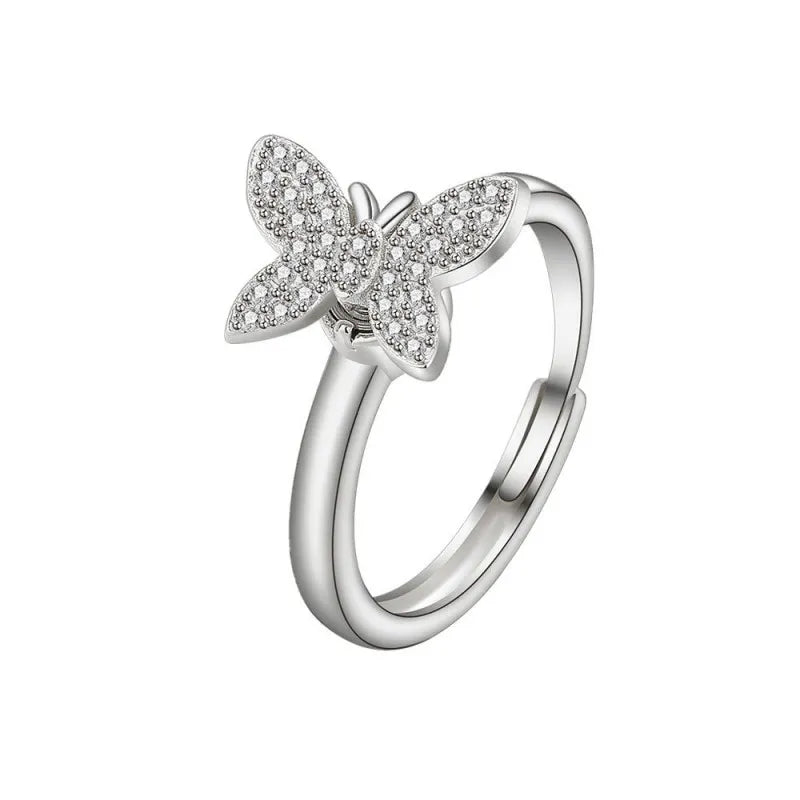 Spinning Butterfly Anxiety Ring