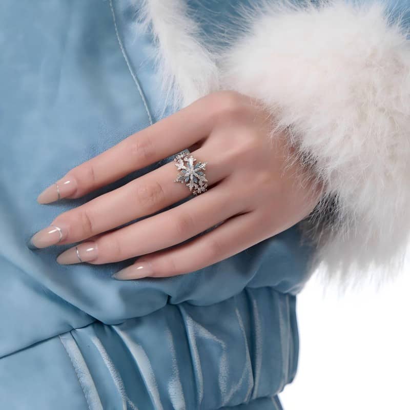 Mercury Snowflake Spinner Ring – Turn Your Anxiety Into Elegance