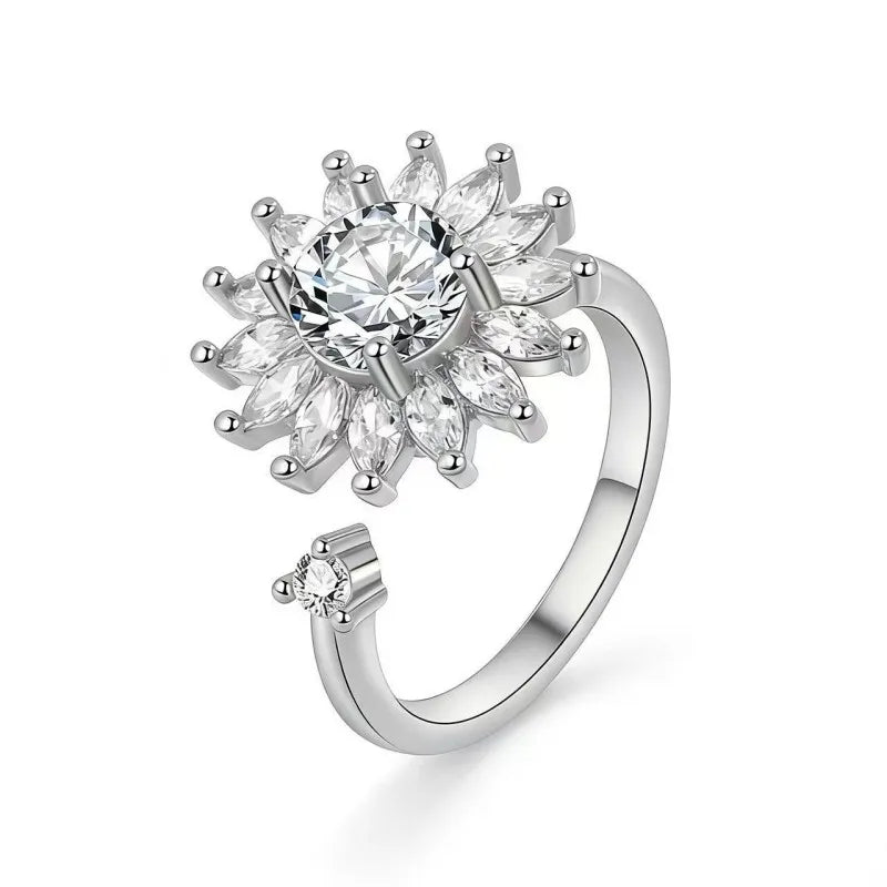 Sunflower Anxiety Spinner Ring