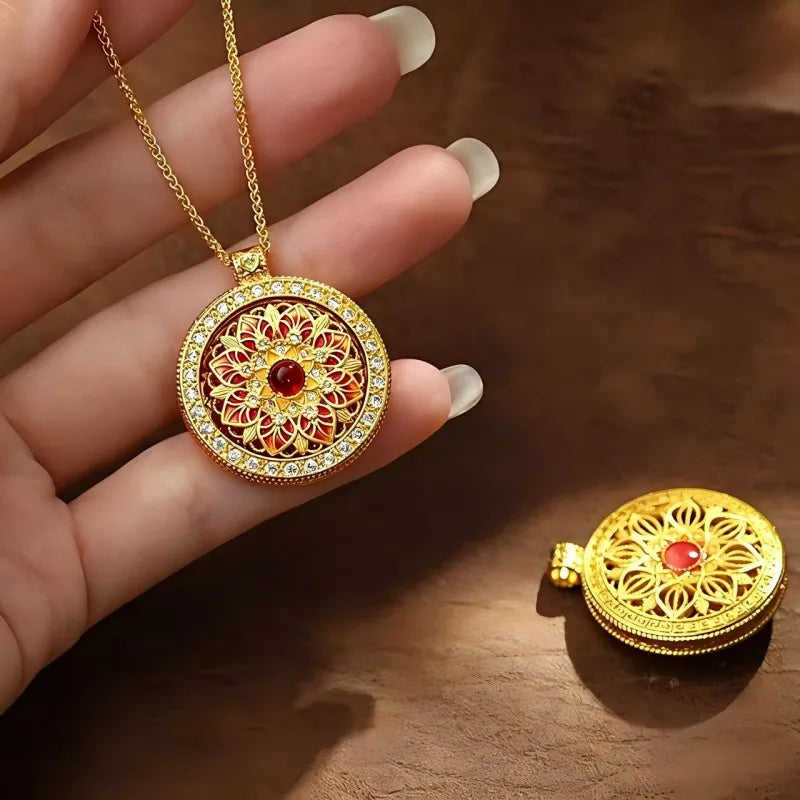 Lucky Lotus Rotating Necklace