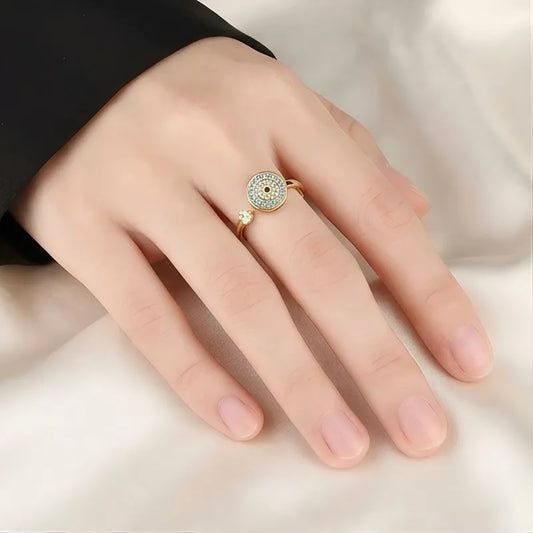 Evil Eye Spinning Fidget Ring