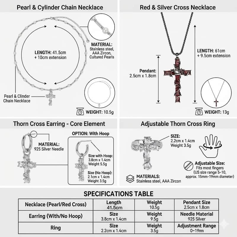 The Thorny Cross Set: A Fusion of Thorns and Elegance